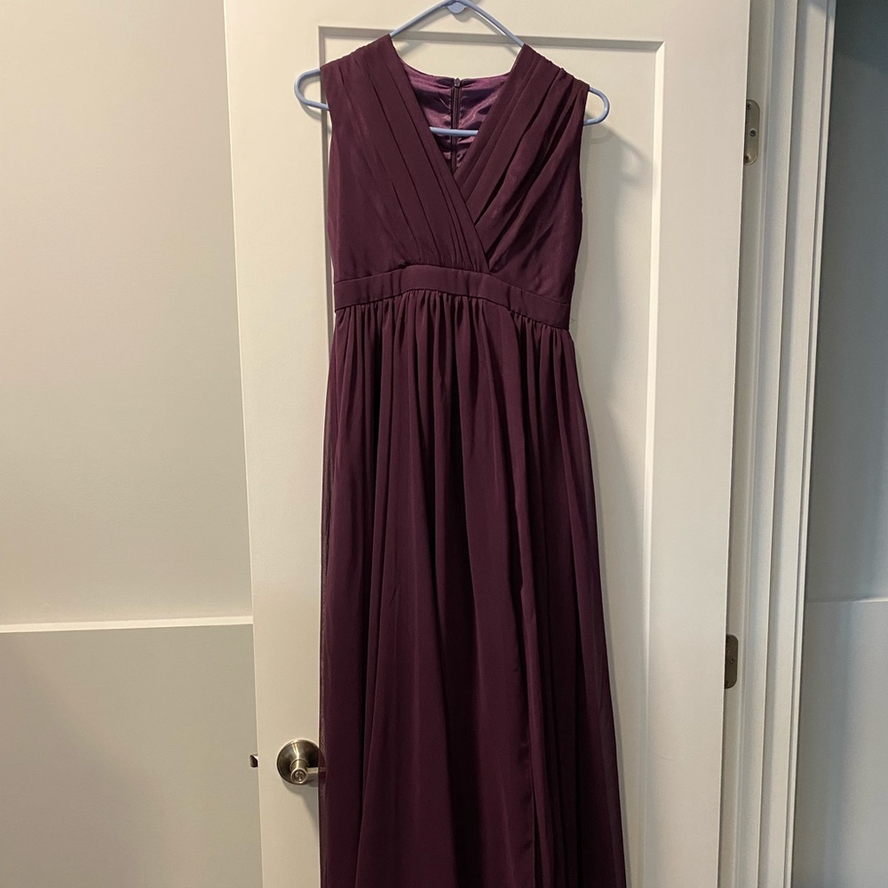 Deep plum colored dress